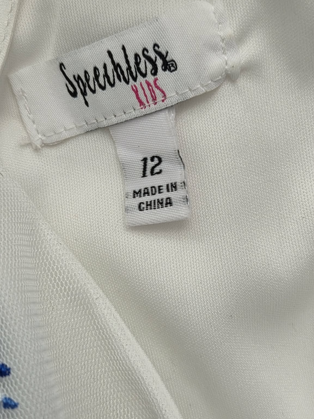 Speechless White Halter Dress with Blue Embroidered Bodice - Picture 5 of 5